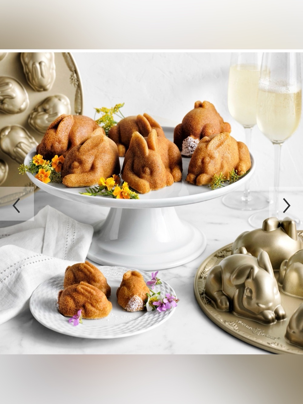 Nordic Ware Nonstick Cast Aluminum Mini Bunny Cakelet Pan